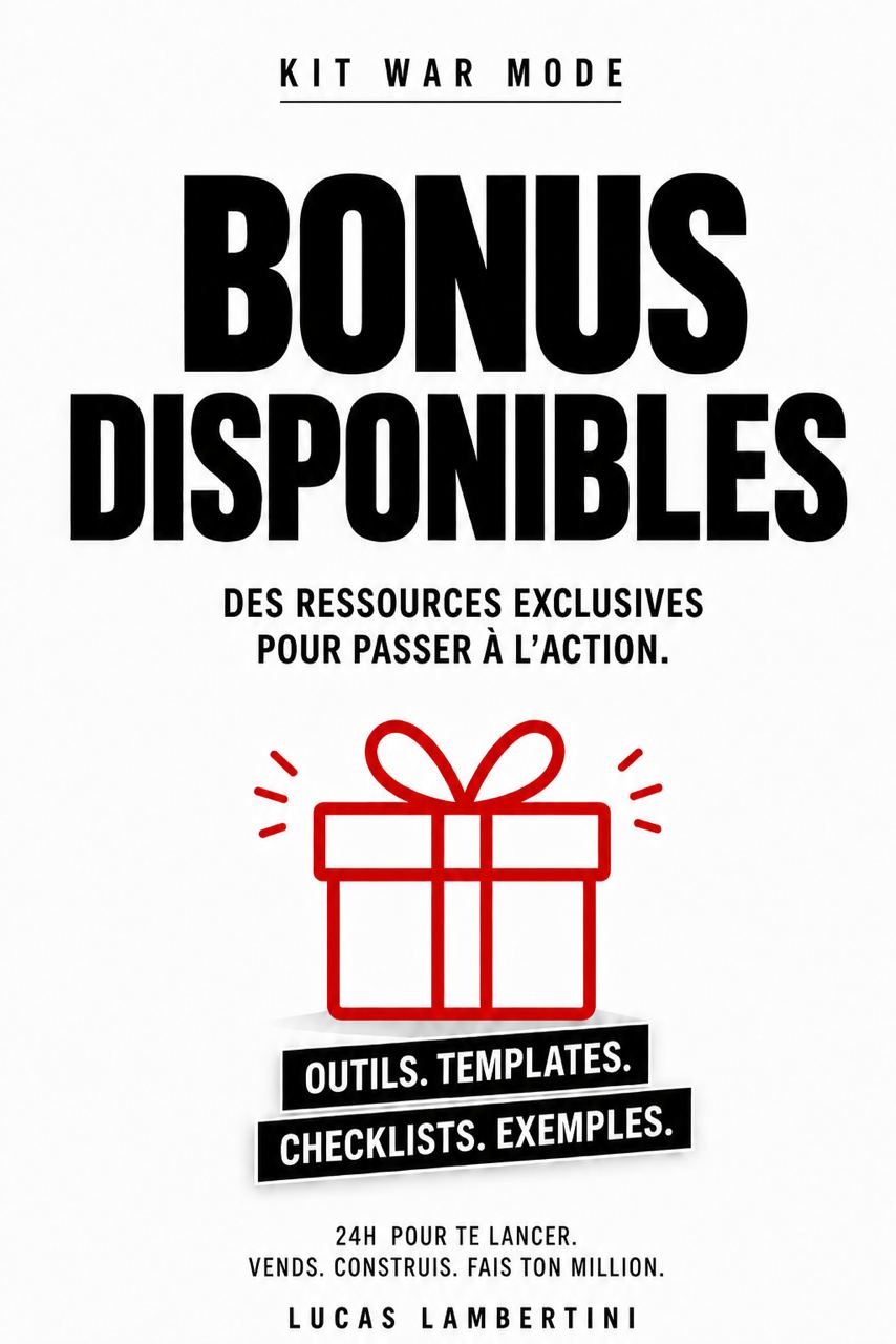 Kit WAR MODE — Bonus disponibles